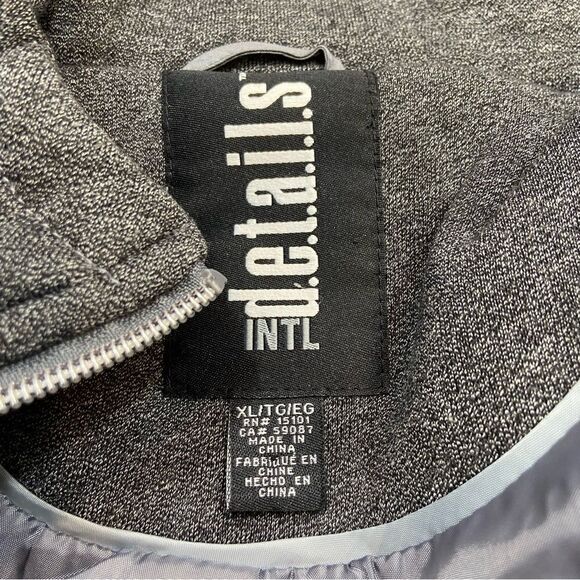 INTL d.e.t.a.i.l.s Women's Quilted Zip Front Coat Jacket with Hood Size XL - Picture 8 of 14